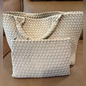 Naghedi Medium St Barth Tote in Ecru